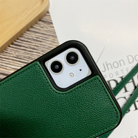 Portefeuille en cuir à la mode, support de fente pour carte, étui de téléphone portable avec sangle à chaîne pour iPhone 13 Pro Max
