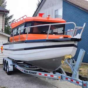 Motore cabina velocità 9 metri barca in vendita 30 piedi alluminio nuovo 2023 barca da pesca con motore e rimorchio