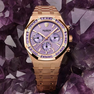 Montre homme chronographe automatique mécanique Miyota en acier inoxydable de luxe personnalisée, cadran à aiguilles, bracelet de 20 mm, résistante à l'eau - Product Image 1