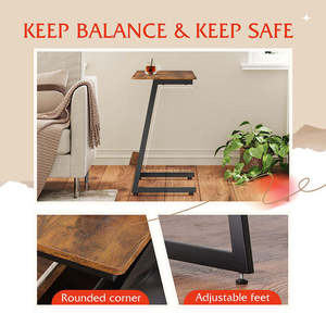 <span class=keywords><strong>Table</strong></span> d'appoint à cadre en métal Offres Spéciales <span class=keywords><strong>Table</strong></span> d'extrémité en bois de salon <span class=keywords><strong>Table</strong></span> basse mobile porte-revues - Product Image 4