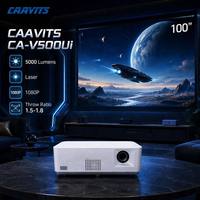 Projecteur laser DLP CAAVITS CA-V500Ui 5000 lumens, Android 11, Full HD, portable, avec haut-parleurs intégrés pour auditorium/salle de conférence
