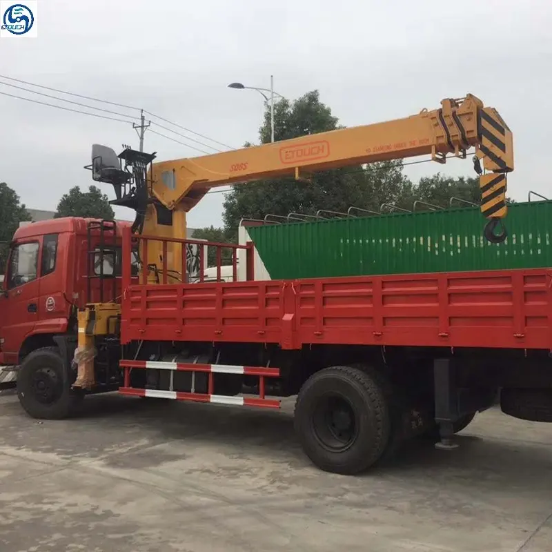 Customization Manipulator Hydraulic 8ton Mobile crane lorry crane Truck Mounted Crane