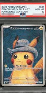 Chapeau en papier gris classé, Van Gogh <span class=keywords><strong>Pikachu</strong></span>, édition artistique spéciale, rare, japonais, écologique, authentique, original, de grande valeur, objet de collection, d'occasion - Product Image 5