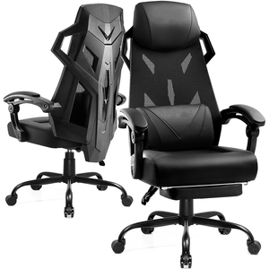 2025 Meilleure vente <span class=keywords><strong>siège</strong></span> en cuir personnalisé fonction de massage Chaise <span class=keywords><strong>Gamer</strong></span> entièrement réglable blanc maille dos chaise de jeu avec repose-jambes - Product Image 2