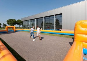 Campo de fútbol inflable grande comercial campo de fútbol naranja <span class=keywords><strong>Azul</strong></span> Rojo Negro Área de cancha campo de fútbol de jabón - Product Image 6