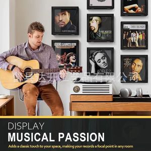 Wooden Vinyl Record Storage <b>Box</b> Wall Mounted Acrylic CD Display Rack <b>Music</b> Album Magazine Organizer 1 Layer - Product Image 1