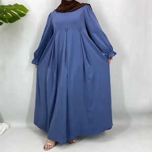 New Arrival Premium Closed Modest Maxi <b>Abaya</b> for Muslim Women Pockets Stylish Flowy Large Hem-Lightweight Breathable (6916) - Product Image 6