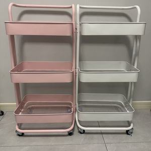 Syf S Factory Price Salon Furniture Beauty Salon <b>Trolley</b> Kitchen Storage <b>Trolley</b> Painting Metal Pink Beauty <b>Trolley</b> Salon - Product Image 5