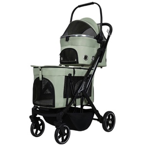 Chariot pour animaux de compagnie respirant à deux niveaux personnalisé pour chats et chiens (Teddy), portable pour les voyages en plein air - Product Image 6