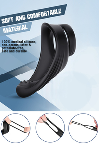Lock Sperm Man Sex Toy <strong>Delay</strong> Ejaculation Prostate Stimulation <strong>Double</strong> <strong>Loop</strong> Adult <strong>Cock</strong> <strong>Ring</strong> - Product Image 5