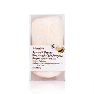 Éponge naturelle en konjac Atomonth pour le visage et le corps, nettoyage doux, exfoliation, à base de plantes bio, végane, hypoallergénique - Product Image 2