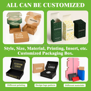 Confezionamento rosa personalizzato spedizione scatola postale in cartone ondulato carta Kraft per le scatole di spedizione per vestiti scatola di imballaggio personalizzato con logo - Product Image 2