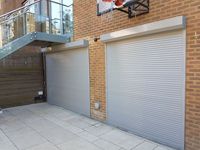 Porte de garage à enroulement vertical en alliage d'aluminium, moderne, pour entrepôt, à commande motorisée, résistante à la pluie, imperméable, durable
