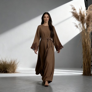 Robe Abaya de luxe en dentelle polyester sur mesure pour femmes musulmanes Soirée de gala Vente en gros - Product Image 2