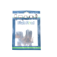 Mylar personnalisé imprimé 3 fermeture à glissière latérale sac de forme plate en plastique transparent givré en feuille d'aluminium pour les produits électroniques