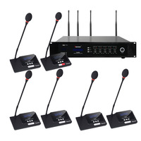 Système de microphone de conférence sans fil professionnel pour délégués avec fonction de suivi vidéo pour YCU892