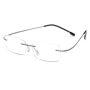 2024 nuovi occhiali da lettura Vintage taglio diamante metallo senza montatura <span class=keywords><strong>l</strong></span> Anti luce blu che blocca occhiali da lettura per gli uomini - Product Image 4
