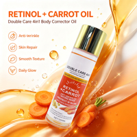 Double Soin 4-en-1 Rétinol Carotte Vitamine E Huile Fraîche 200ml SPF50+ Anti-rides Réparation Naturelle Éclaircissant Correcteur Cutané Tous Types de Peau