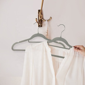 Móc áo bán buôn, móc áo nhung cho cửa hàng trực tuyến, tiết kiệm không gian, chống trượt, tùy chỉnh, miễn phí bán buôn - Product Image 5