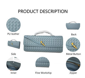 3203 -3 Fournisseurs Vérifiés de Sacs Designer Sac Fourre-Tout Tressé Porte-Monnaie Sacs pour Femmes Sacs à Main en Cuir PU Sacs à Bandoulière pour Femmes 2025 - Product Image 2