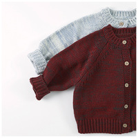 Pull d'automne-hiver pour enfants, cardigan à boutons pour enfants, vêtements neutres pour enfants, cardigan en tricot pour bébé