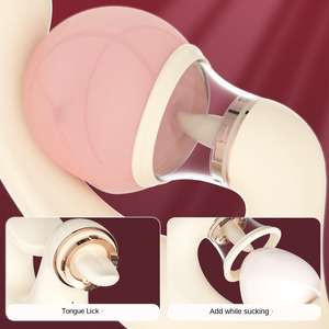 Vibratör meme enayi seks oyuncakları klitoral emme vibratör dil vibratör yalama kadın Masturbator - Product Image 2