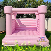 Structure gonflable commerciale de 10 et 13 pieds, personnalisable, aux couleurs pastel (vert, rose, jaune, blanc) pour la location événementielle