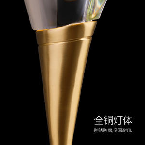 Postmodern Hotel Room <b>Crystal</b> Bay Window <b>Chandelier</b> Luxury Copper and <b>Crystal</b> Nordic Bedside Lamps for Home Restaurant Bar Use - Product Image 5