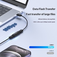 Typ-C Stecker-Buchse-Adapter Dual-Buchse Hub USB 3.1 Gen 2 Hochgeschwindigkeits-Signalwandler für Laptop PC Notebook Desktop Tablet