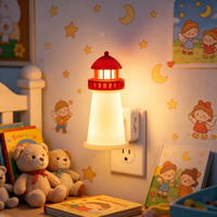 Veilleuses 3D LOHAS avec capteur crépusculaire, intensité réglable, à brancher, veilleuse imprimée en 3D pour chambre, salle de bain, couloir