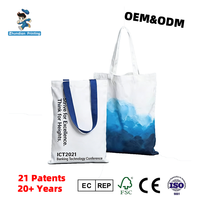 Bolsa de Lona Personalizada de Doble Estilo, Reutilizable, Ecológica, Promocional, con Logotipo Personalizado para Empresas y Eventos, OEM ODM