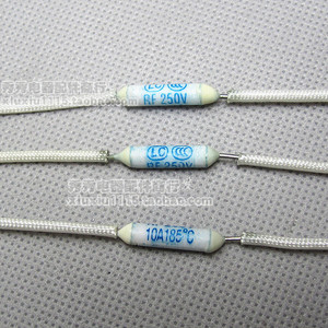 Fusible de température pour cuiseur à riz électrique 185°C 10A 250V, en céramique, à pattes allongées, pour pièces de cuiseur à riz électrique - Product Image 1