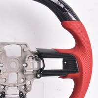 Volant de voiture en fibre de carbone véritable avec éclairage LED de changement de vitesse, artisanat exquis, pour Ford Mustang GT 2020 2018 2019