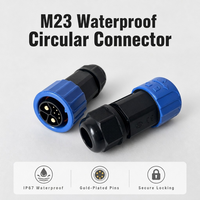 Connecteur circulaire étanche LNLEE M23 2+1+5 8 broches à verrouillage automatique pour batterie au lithium, prise mâle et prise femelle pour panneau