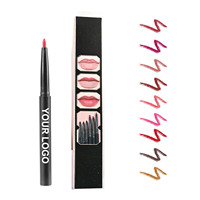 Logo privé de haute qualité 9 couleurs crayon à lèvres cosmétique imperméable à l'eau marque privée crayon à lèvres crayon à lèvres longue durée