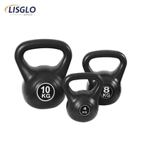 Cement Fitness Kettlebell personnalisé unisexe 2/4/6/8/10/12/14/16 kg Noir pour la compétition de gym et l'exercice physique