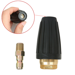 Buse rotative turbo haute pression 3000 PSI, raccord rapide 1/4 pouce, en laiton, pour le nettoyage des surfaces de voies d'accès de voitures - Product Image 1