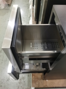 NE-356S-P Enfriador de cerveza de doble cajón, delgado y largo, de acero inoxidable, con temperatura constante, refrigerador de bebidas para el hogar y hoteles - Product Image 6