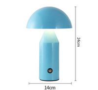 Lampe de bureau LED moderne rechargeable à contrôle tactile champignon Lampe de table de nuit sans fil rechargeable portable