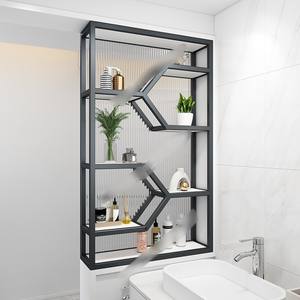 Estante de Pared Moderno Nórdico para Separar Ambientes, para Sala de Estar, Baño, Mampara de Vidrio Changhong, Entrada, Área Seca y Húmeda, Lavadero - Product Image 2