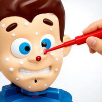 Jeu de Bureau en Plastique Anti-Stress à Presser, Jouet Interactif Nouveauté Fête avec Pulvérisation d'Eau pour Enfants de 2 à 4 Ans
