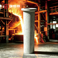 Tube de levage en carbure de silicium Si3N4, tube de levage en céramique résistant aux hautes températures pour la coulée à basse pression de l'aluminium