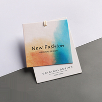 Etiquetas Colgantes Personalizadas con Degradado de Acuarela, Etiquetas de Papel Impresas con Logotipo de Marca de Lujo para Ropa, Accesorios de Moda