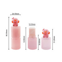 Tube de rouge à lèvres vide mini rond 3,5g au design populaire, personnalisable avec logo, emballage de baume à lèvres rose écologique, outils de maquillage cosmétique en forme de cœur