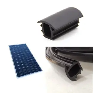 橡胶太阳能电池板密封垫圈太阳能光伏电池板t形三元乙丙橡胶密封条太阳能电池板接缝垫圈