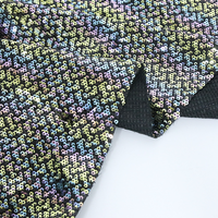 Tissu à paillettes de haute qualité 3 mm, multicolore, broderie de perles ondulées, tissu pour robes de mariée, jupes, doublure, tricot à la mode pour filles