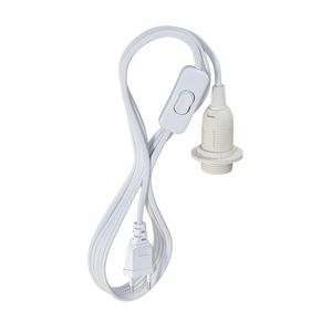 كابل طاقة أوروبي بمعيار VDE كابل شوكو 2 سنان AC سلك مسطح 2 دبوس إضاءة <span class=keywords><strong>E14</strong></span> E27 حامل مصباح مع مفتاح كابلات طاقة ac - Product Image 1