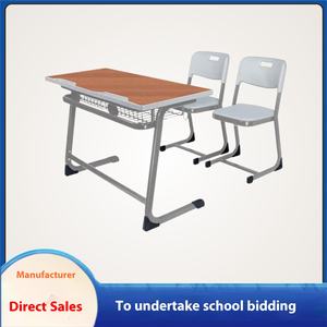 Bureau d'écriture en métal confortable et durable au design moderne pour les élèves du primaire et du secondaire, meubles d'appartement, tutorat - Product Image 6