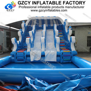 Gran oferta, tobogán acuático temático de <span class=keywords><strong>playa</strong></span>, tobogán acuático inflable comercial con <span class=keywords><strong>piscina</strong></span>, tobogán acuático inflable - Product Image 4