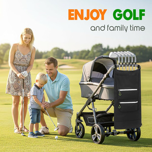 Accessoire de poussette pour <span class=keywords><strong>le</strong></span> <span class=keywords><strong>golf</strong></span>, sac de <span class=keywords><strong>golf</strong></span> pour 6 clubs, porte-putters pour poussette avec 3 poches, sac de <span class=keywords><strong>golf</strong></span> pour bébé - Product Image 4